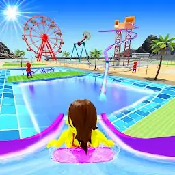 儿童水上乐园：滑水主题公园游戏