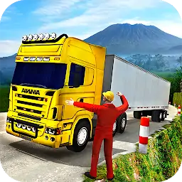 上坡货物运输卡车司机2019