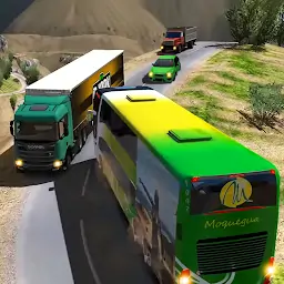欧洲巴士司机上坡攀爬-免费巴士