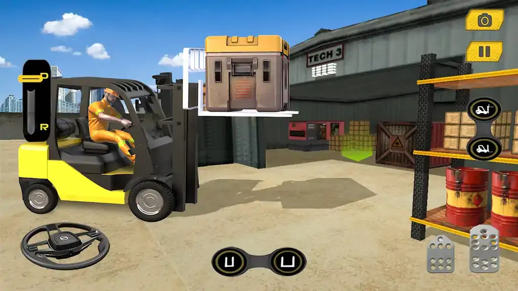真实叉车的驱动模拟器游戏3D