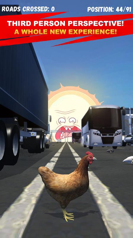 鸡挑战赛：穿越马路