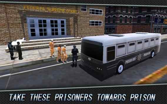 3D警察公共汽车监狱运输