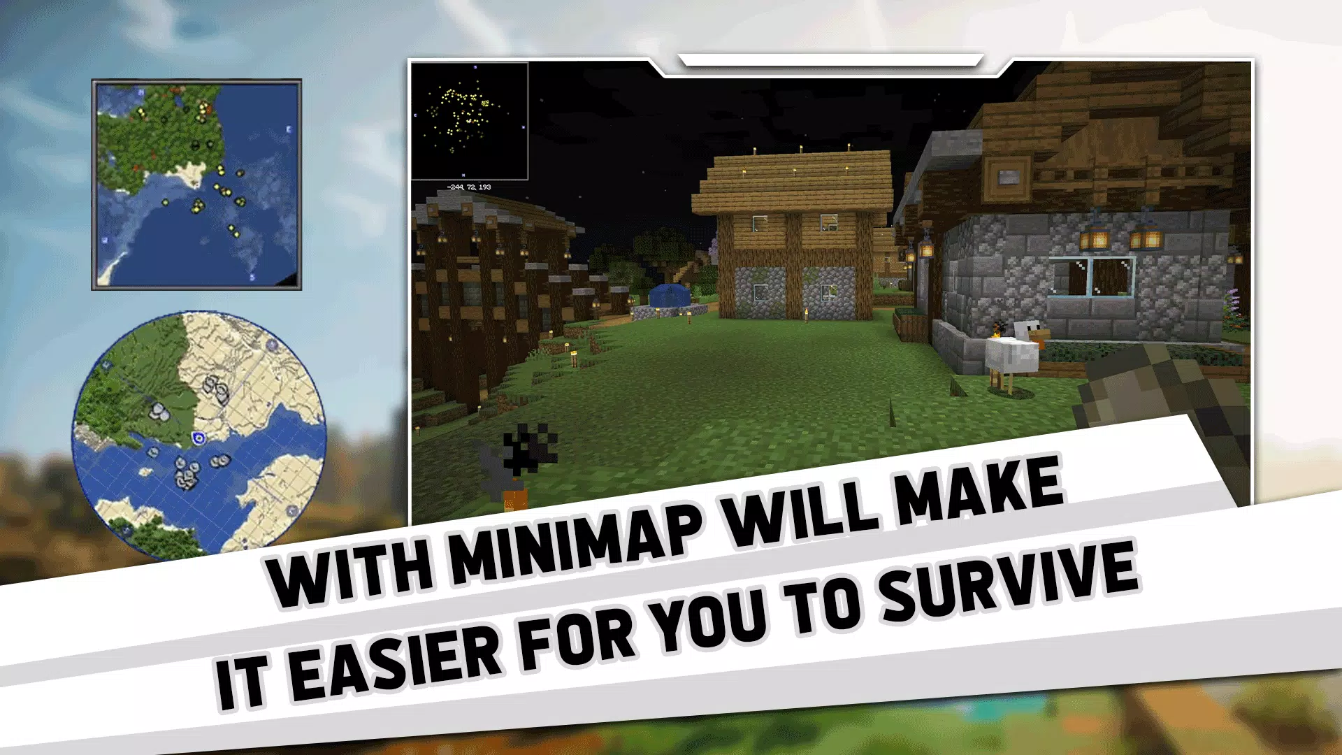 MCPE的逼真Minimap Mod