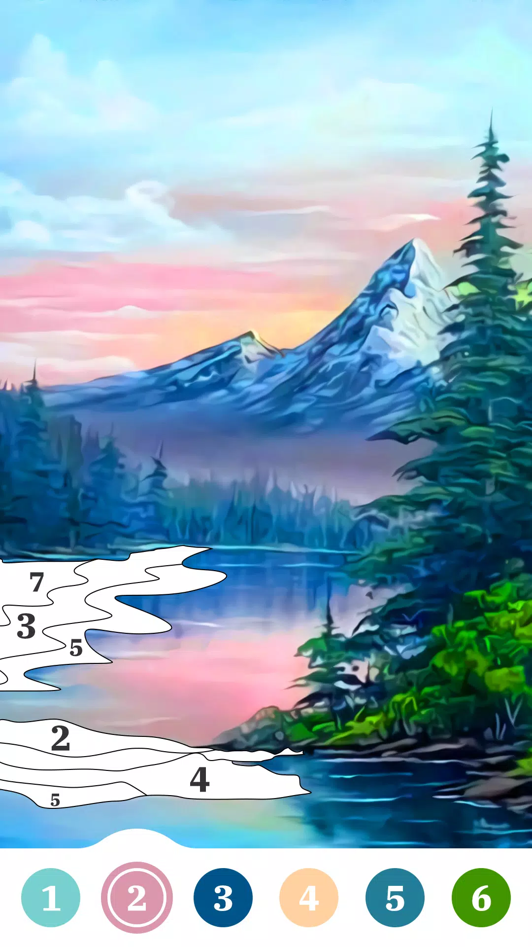 风景画：按数字着色