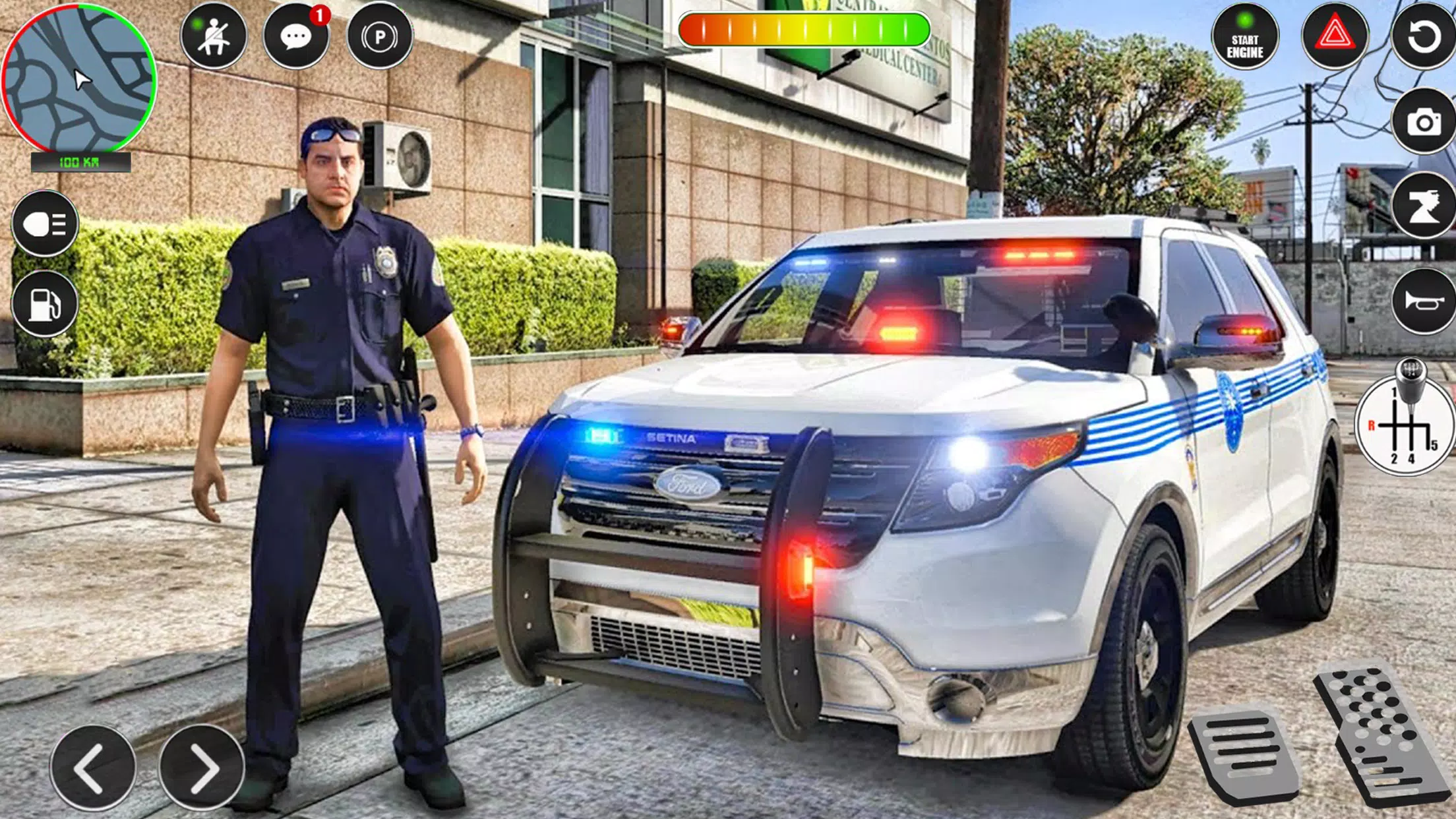 警用SUV追逐盗贼游戏
