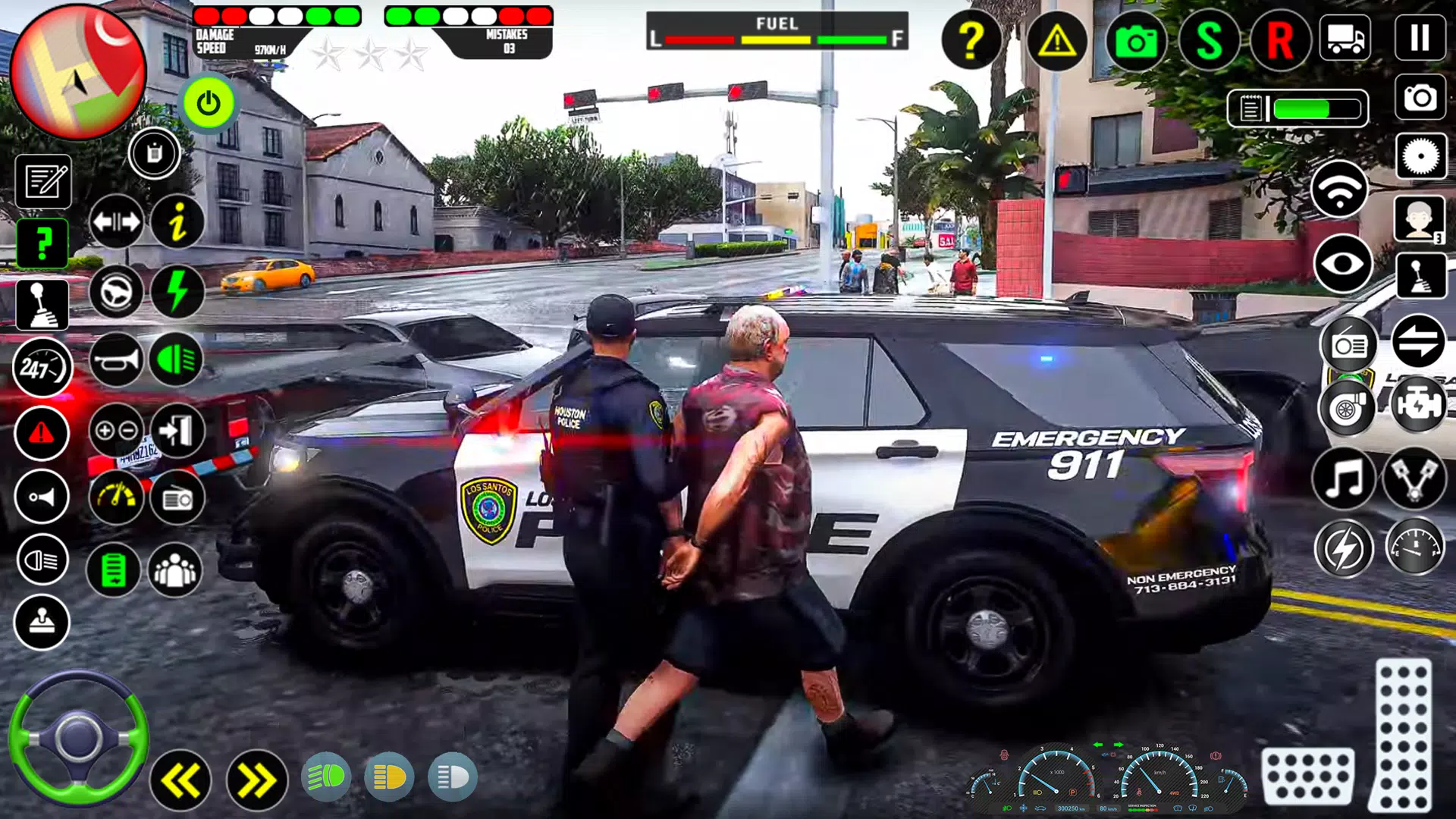 警车警察追逐模拟器