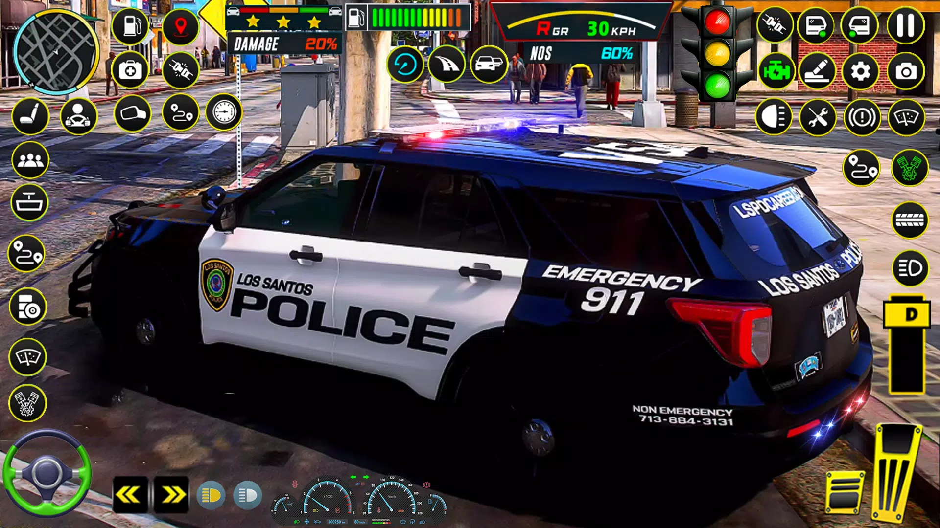 警车警察追逐模拟器