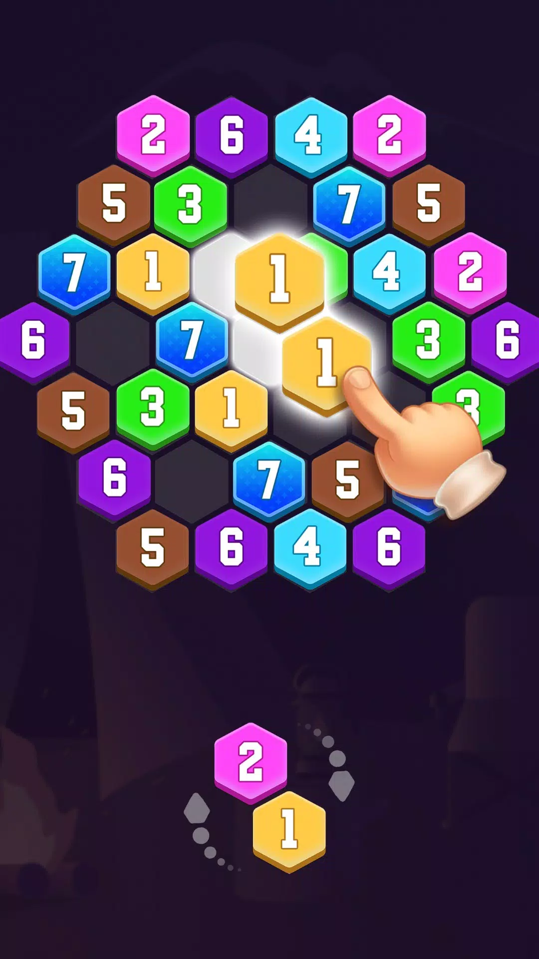 Hexa Merge: 数字拼图游戏