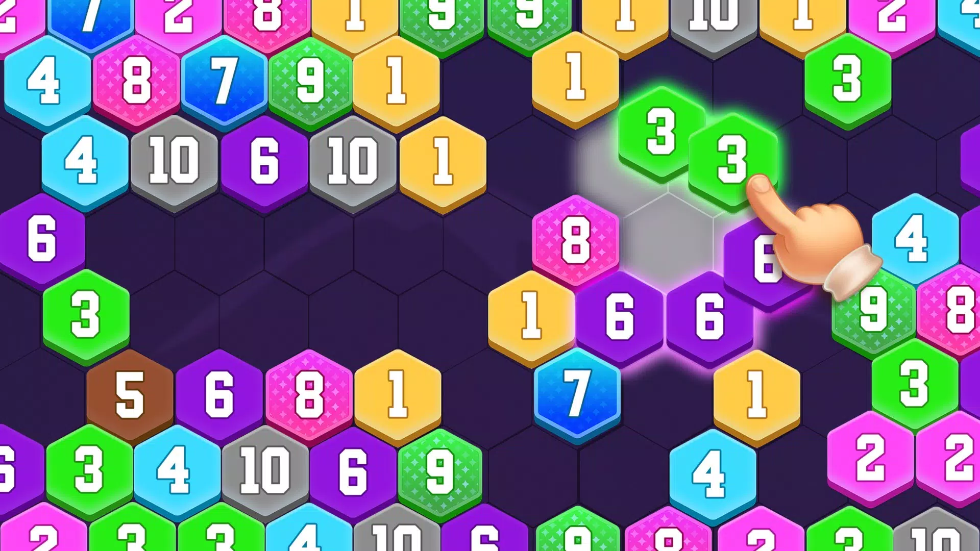 Hexa Merge: 数字拼图游戏