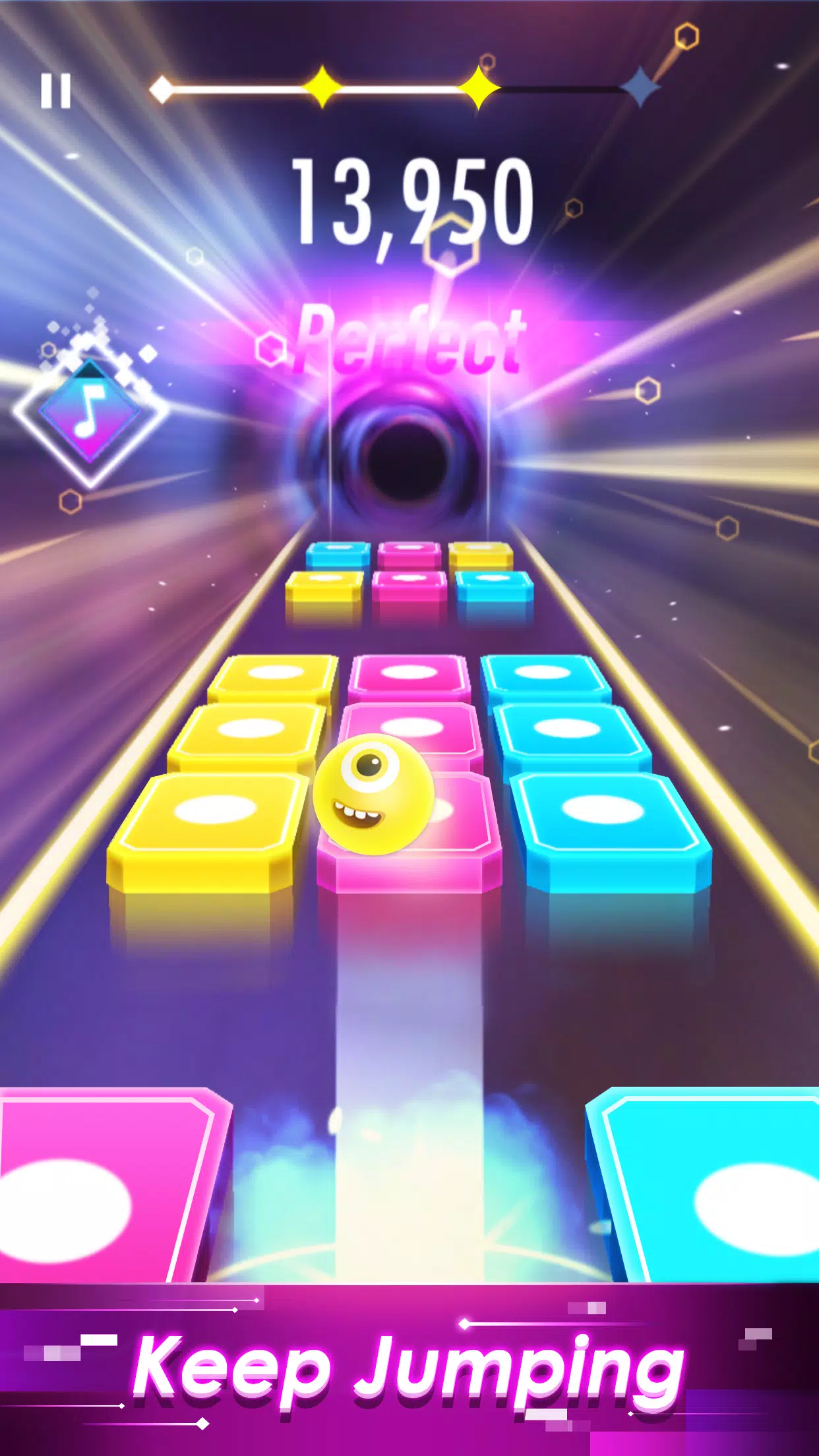 魔术瓷砖跳跃：EDM冲刺球