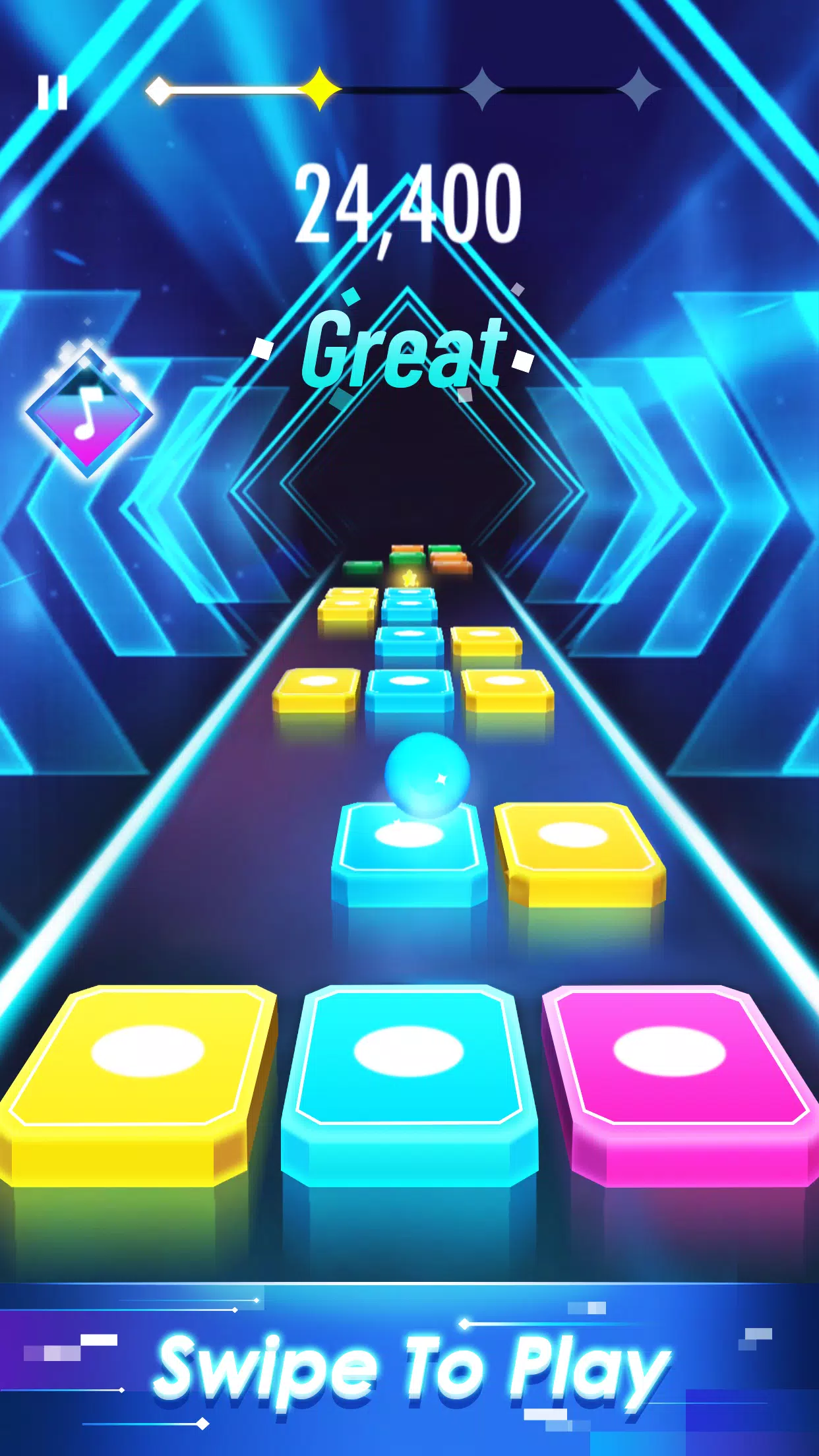 魔术瓷砖跳跃：EDM冲刺球