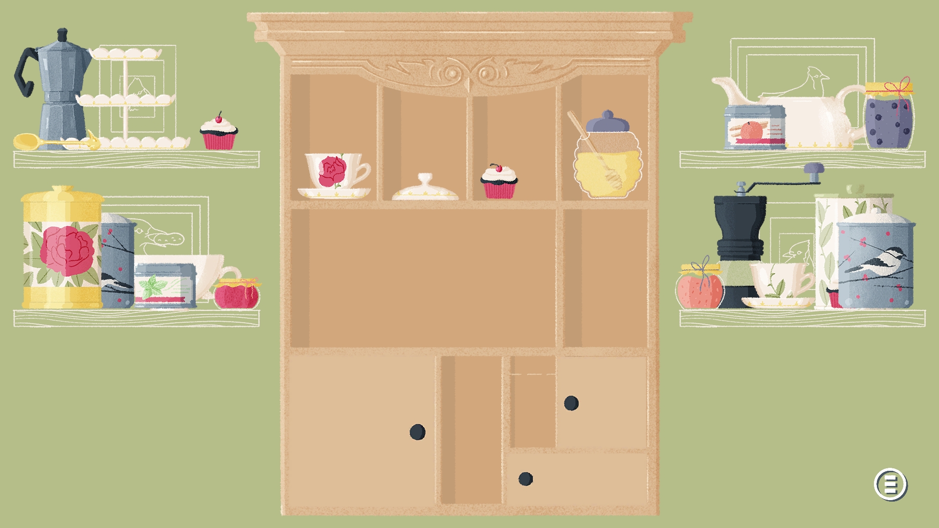 向左一点:橱柜与抽屉 向左一点:橱柜与抽屉