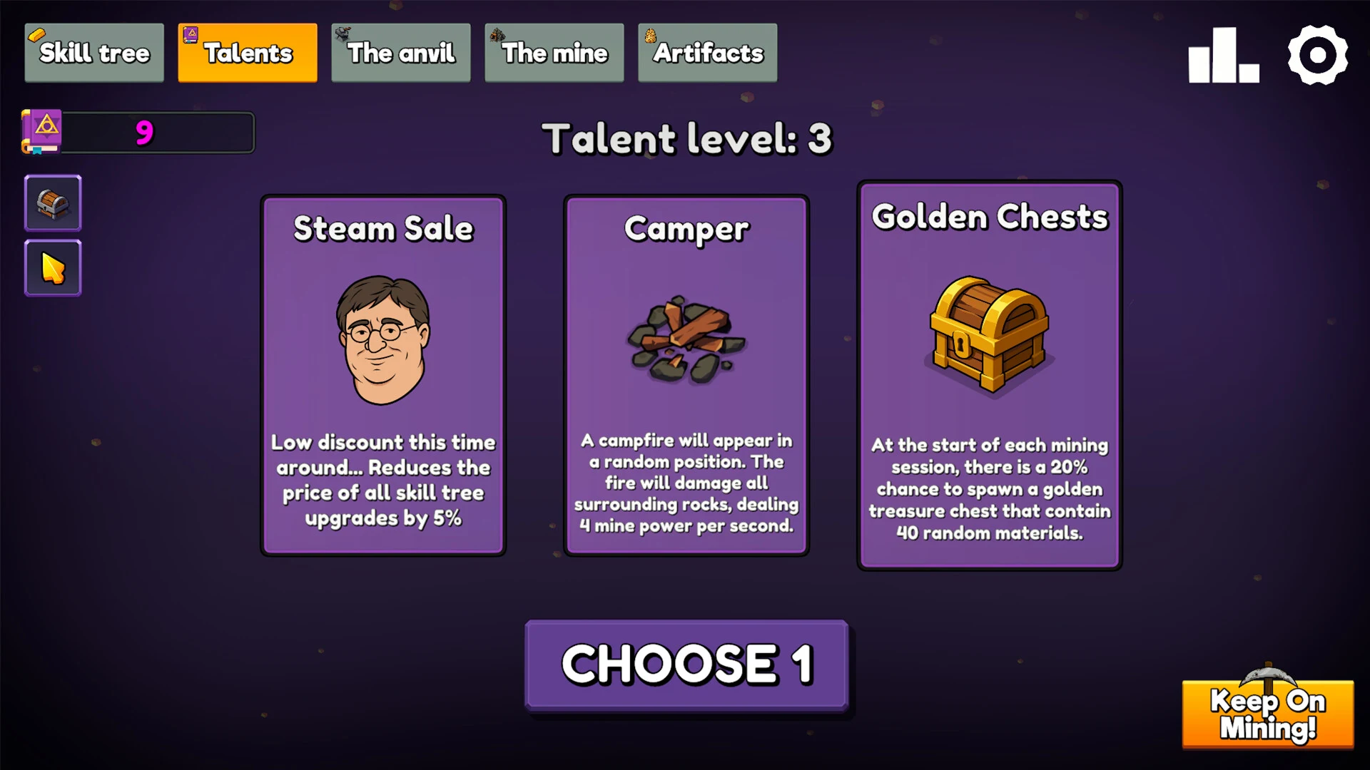 持续挖掘(辅助菜单) 持续挖掘(辅助菜单)